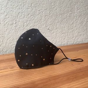 Cute gold star face mask, face cover